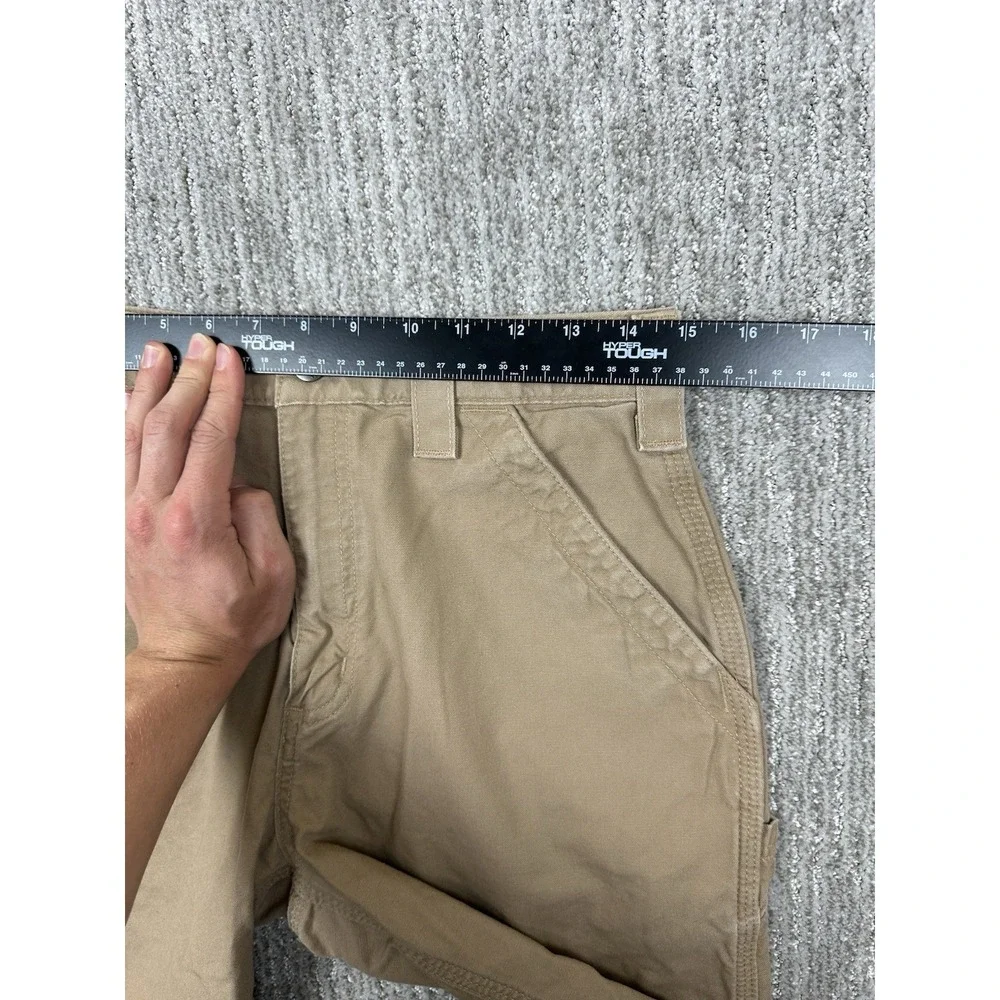 Carhartt Carpenter Work Shorts B147 DKH Mens 30x10 Tan Brown Canvas Work Vtg Y2K